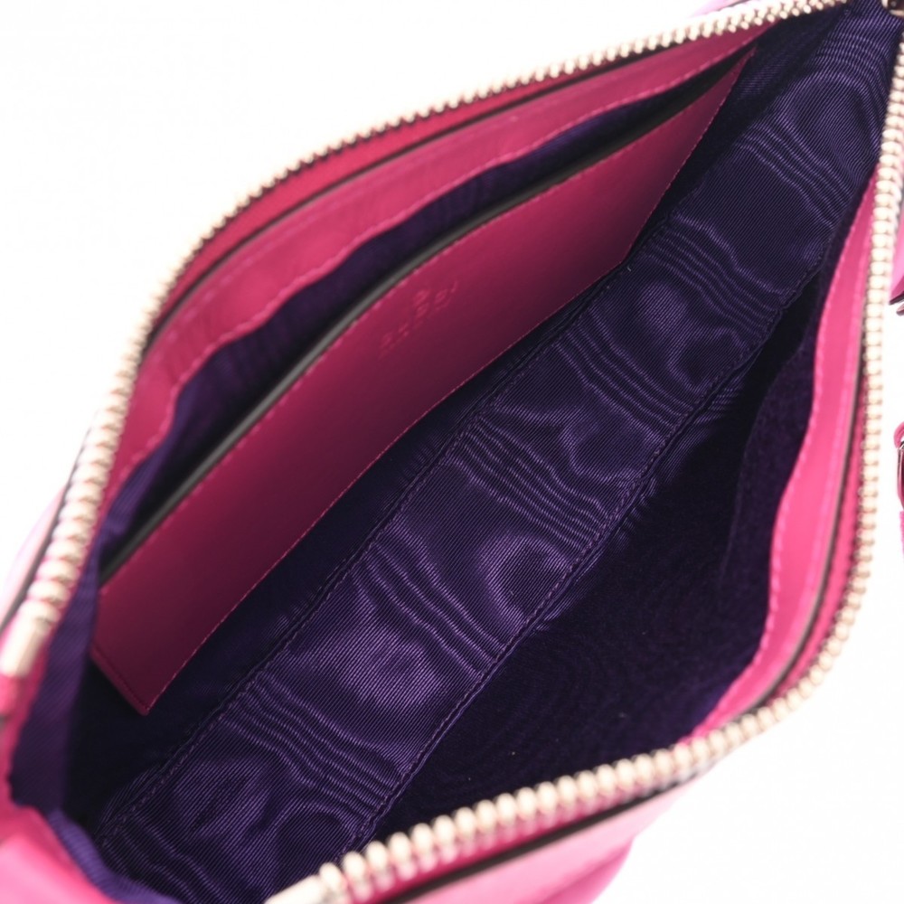 GUCCI GG Matelasse Pink Nylon/Leather Shoulder Bag - Picture 12 of 13
